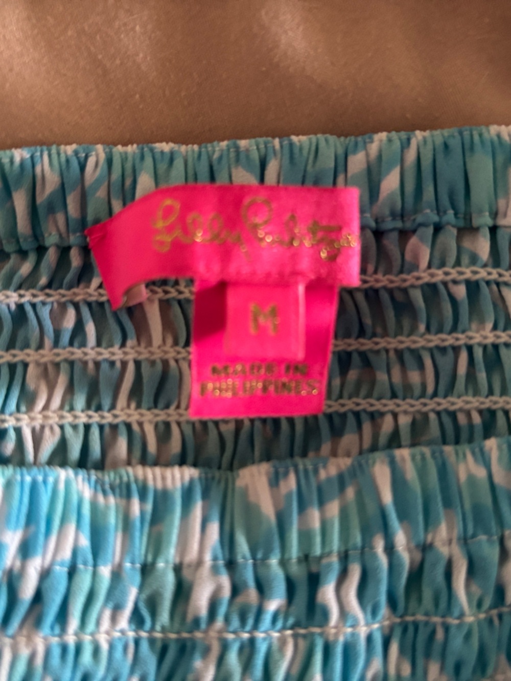 Lilly Pulitzer Strapless Light Blue Printed Tiered Maxi Dress - Picture 2 of 2
